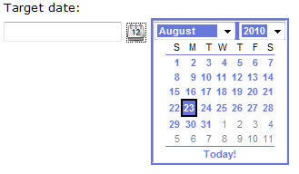 Calendar picker